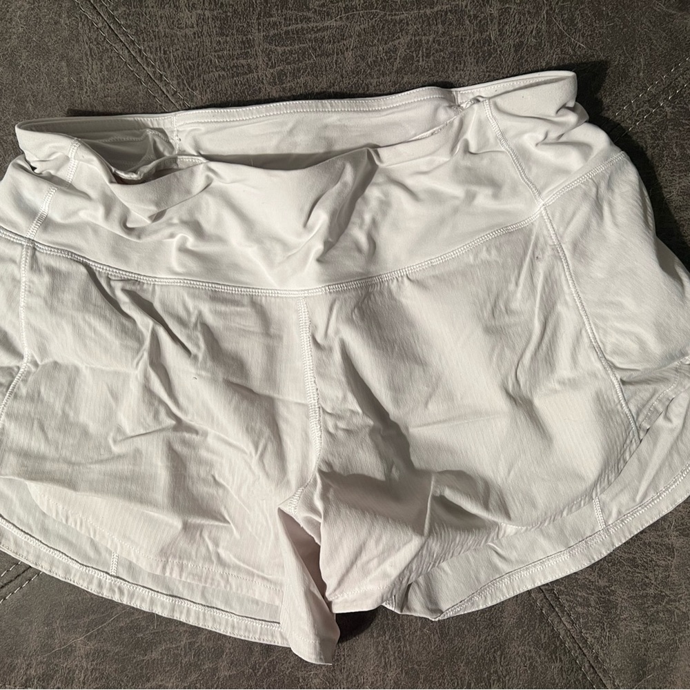 White Lululemon shorts